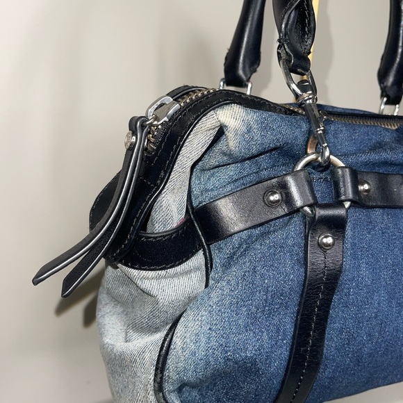 Diesel Women 3Way Denim Shoulder Clutch Handbag - Picture 11 of 14